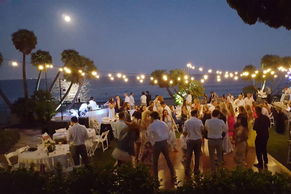 Dance floors.... Adamson House in Malibu under a full moon