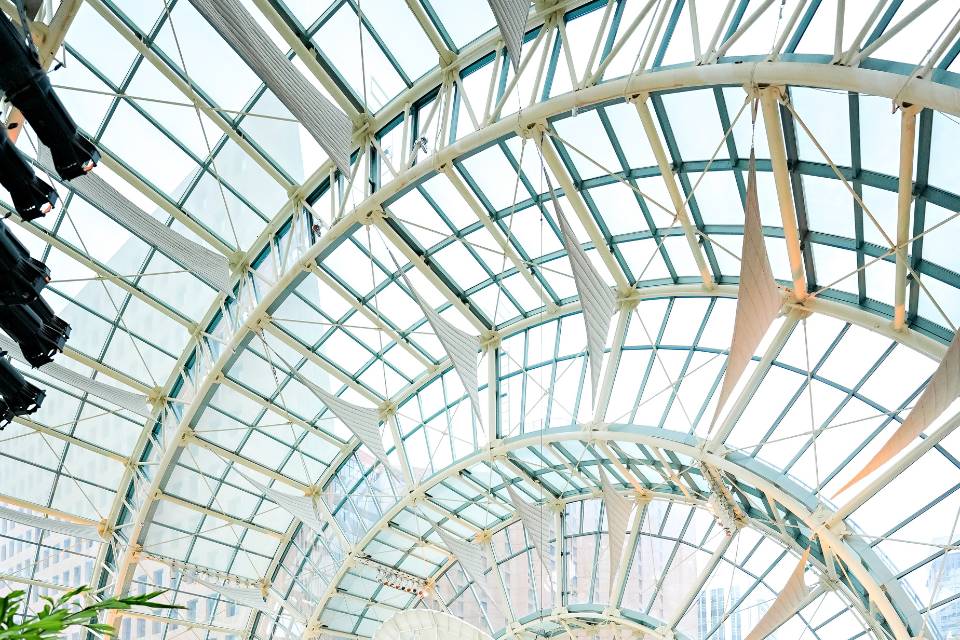 Glass ceilings and city views