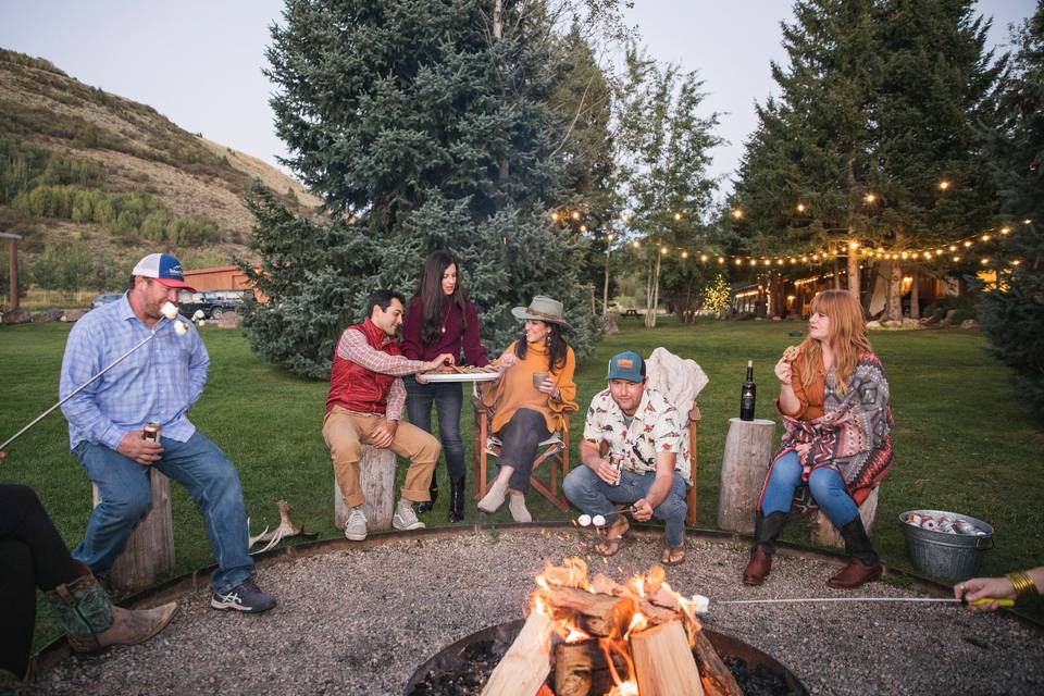 Communal Fire pits for s'mores
