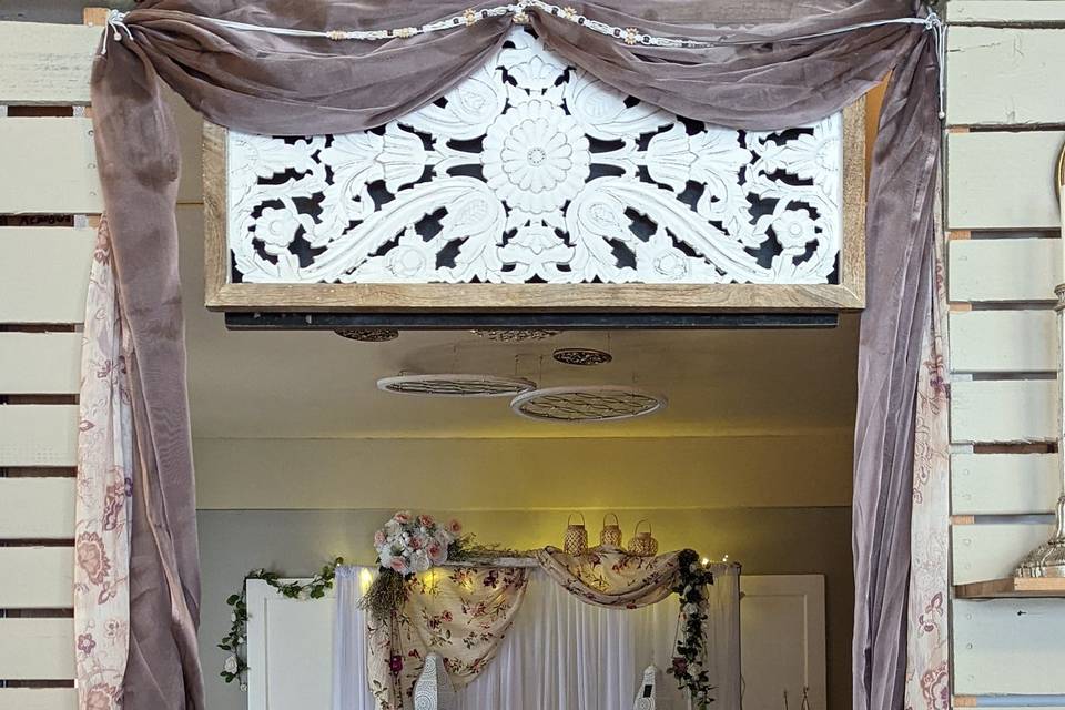 White Wedding Backdrop