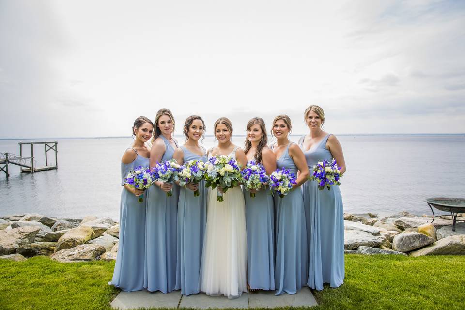 Bride and bridesmaids