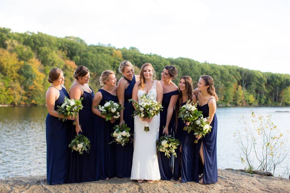 Gorgeous bridal party