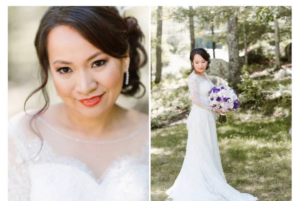 Bride and her bridesmaids