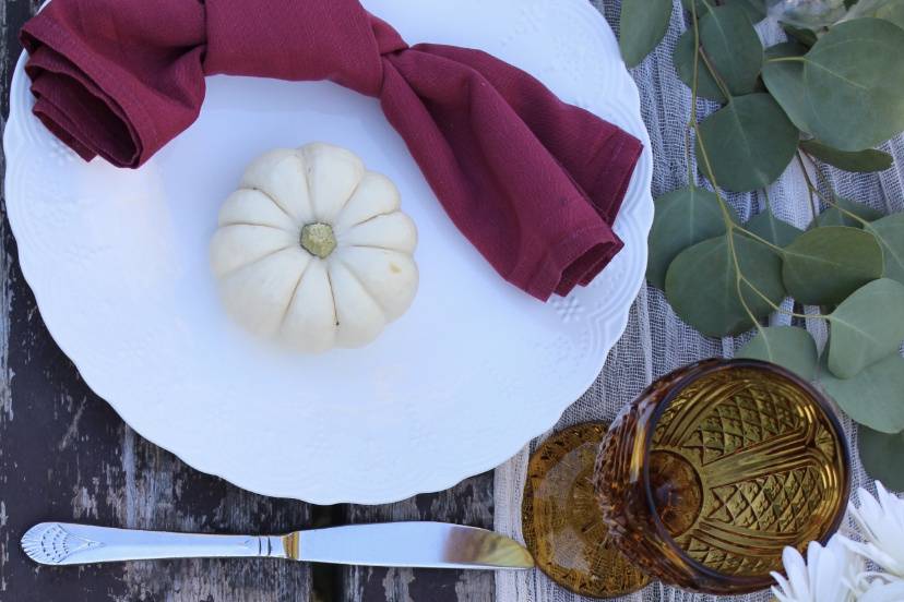 Fall tablescape details