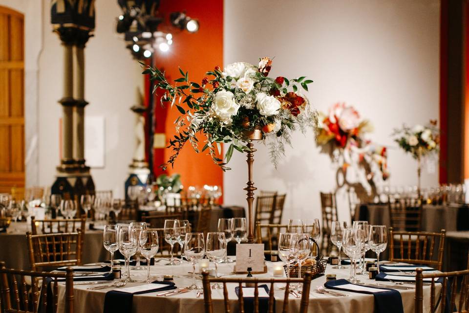 Fall museum tablescape