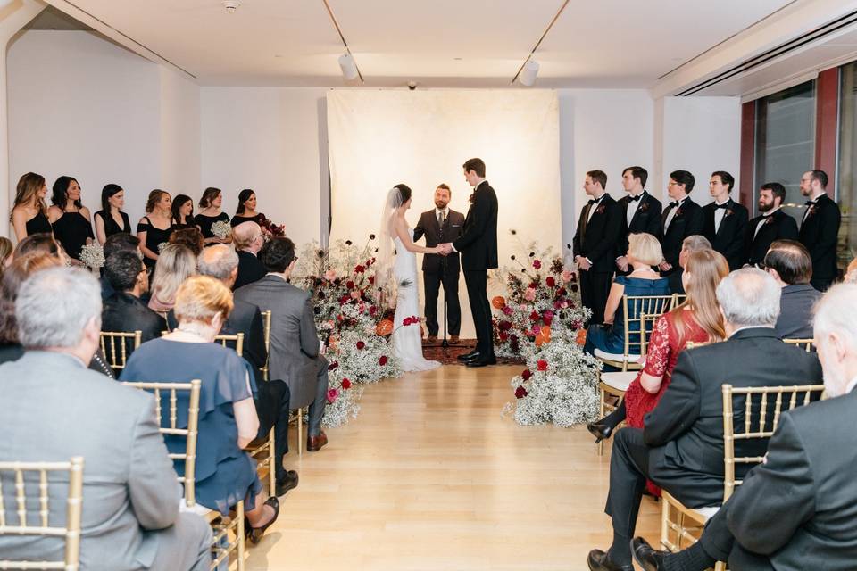 Wedding vows at PAFA