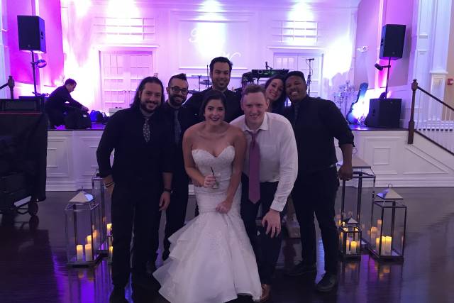 At the newlyweds' reception
