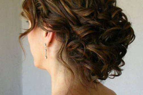 Curly updo