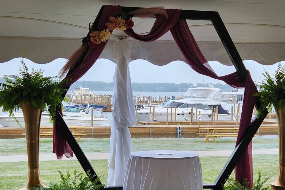 Outside Wedding Arch