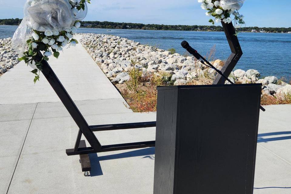 Arch and podium