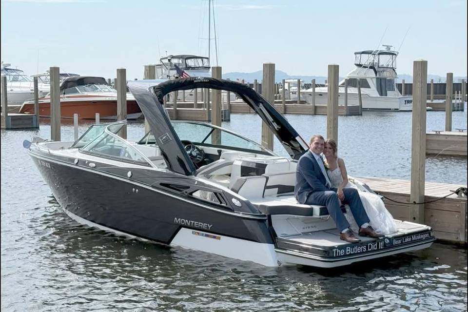 Beautiful couple on their boat