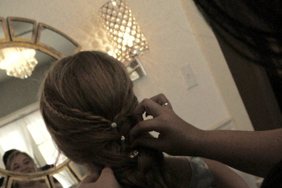 Bridesmaid hair by Mary S.
