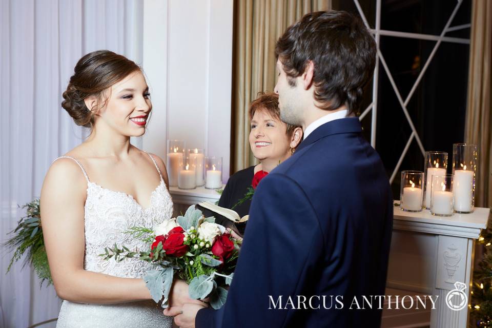 Christmas Wedding indoors