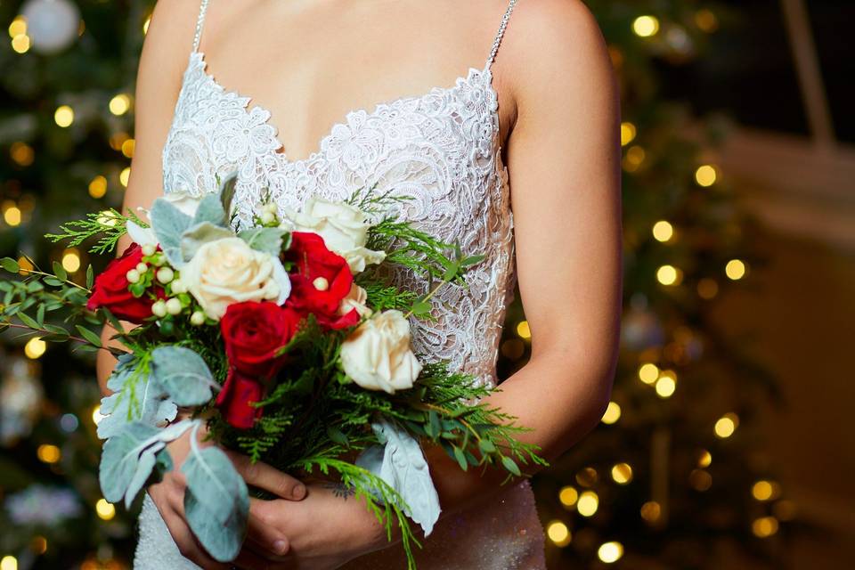 Christmas wedding bouquet