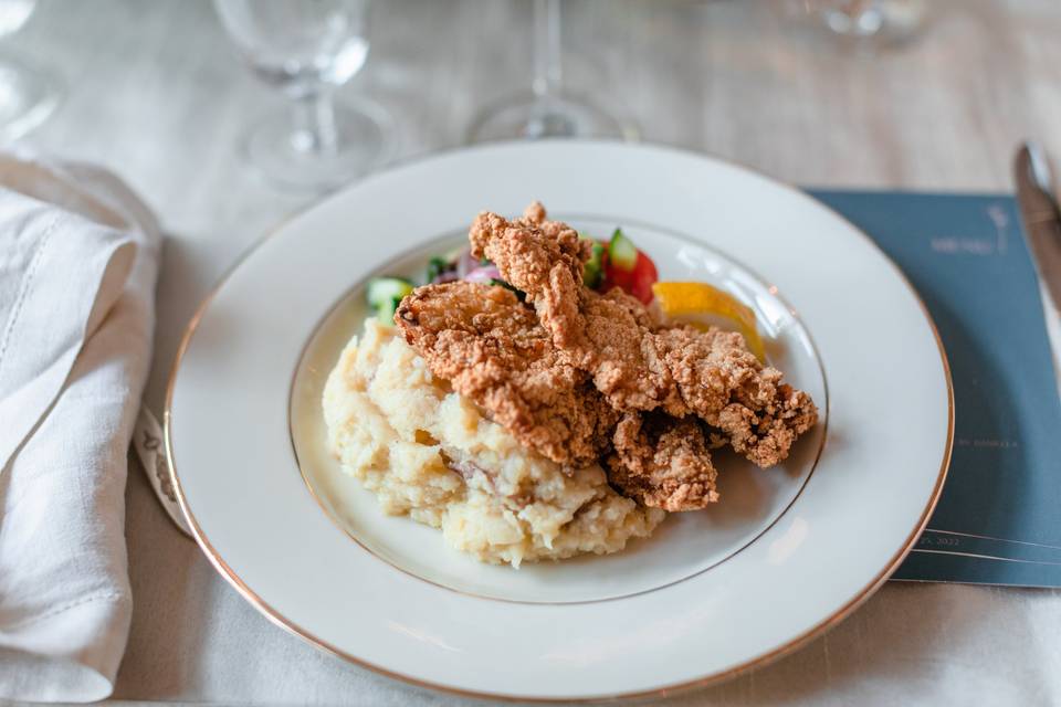 Plated Fried Chicken