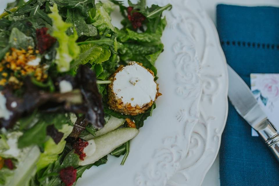 Plated Mixed Green Salad