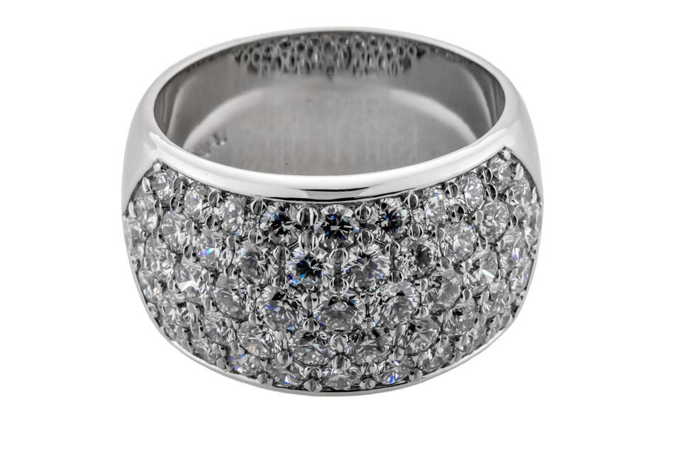 Platinum Diamond Pave Ring
