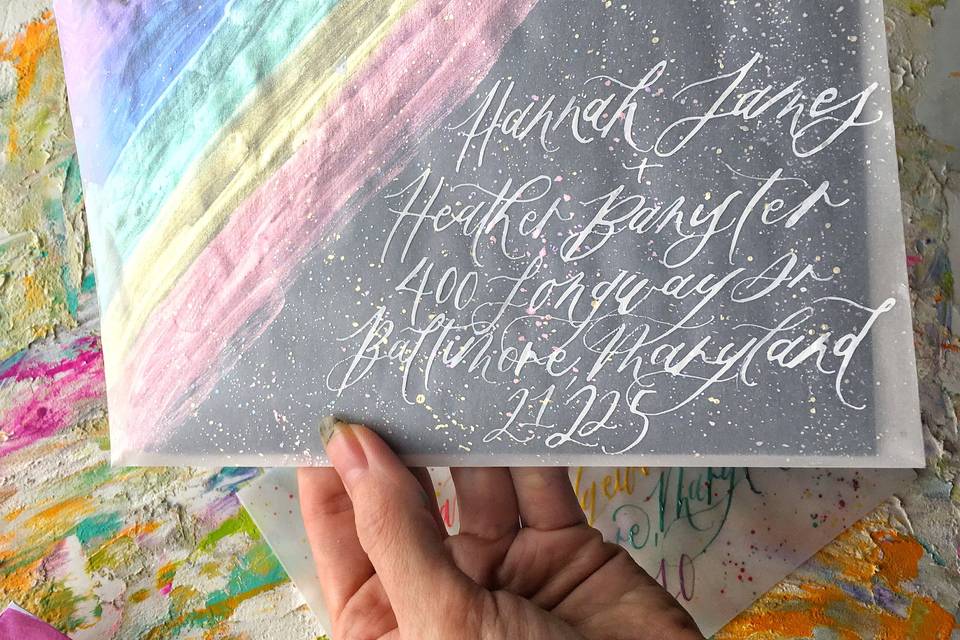 Holographic vellum envelopes