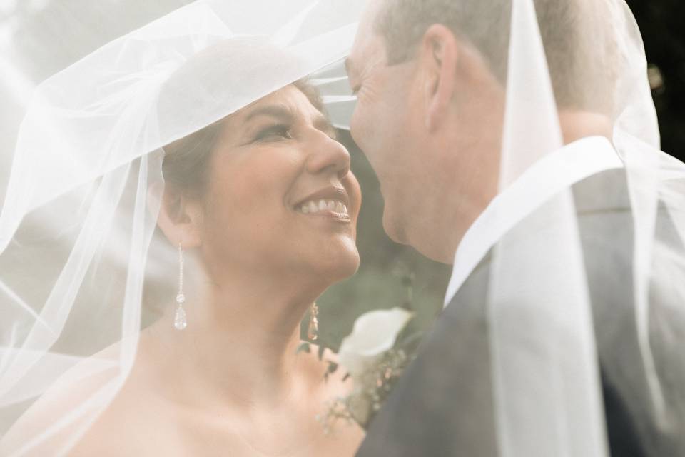 Groom and Bride veil