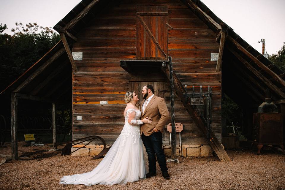 Bride and groom first look