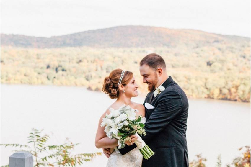 The bride and groom