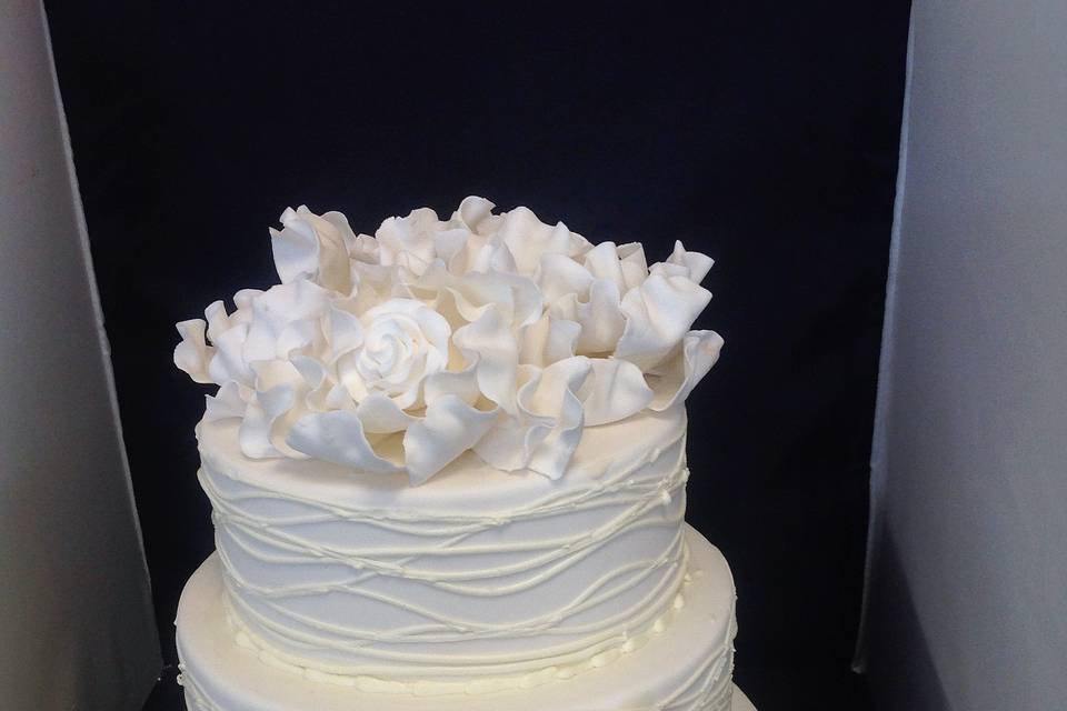 Classic white wedding cake