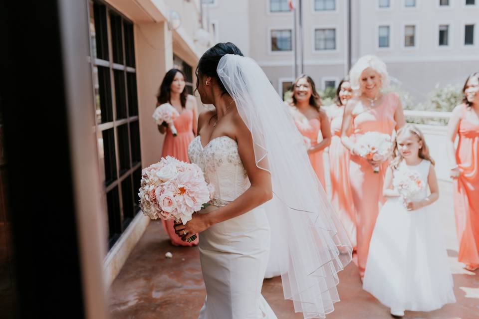 Bridal Portraits on the Harbor Terrace