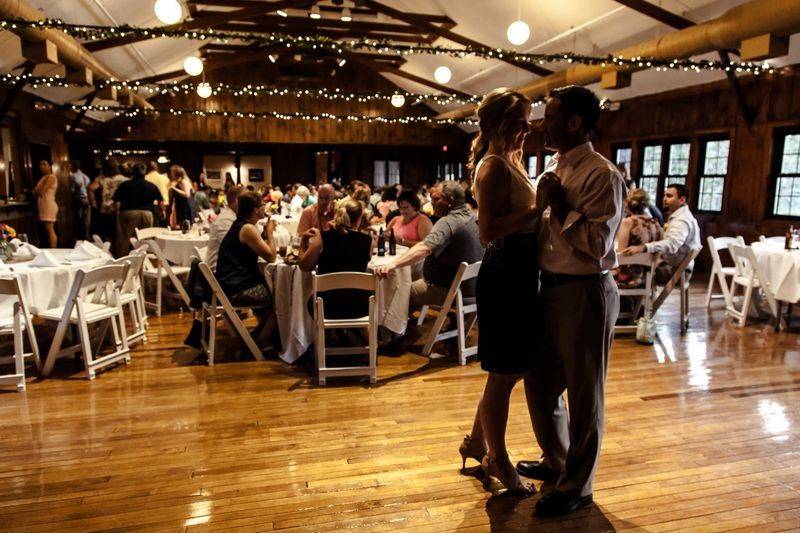 Photo courtesy of aaron spagnolo photography. Reception inside needles lodge