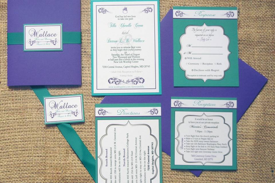 Purple-Teal Velvet Collection (Black Velvet)