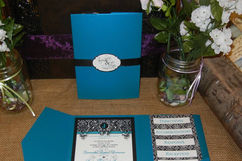 Damask-Blue Collection
