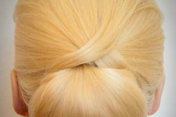 Blonde bun