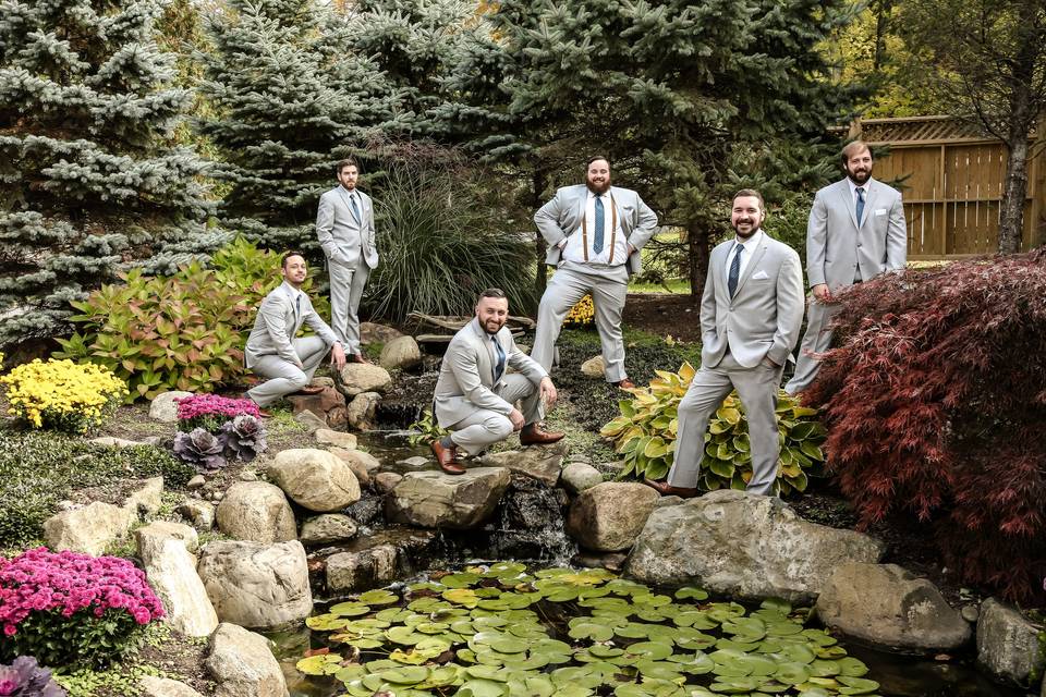 Groom with the groomsmen