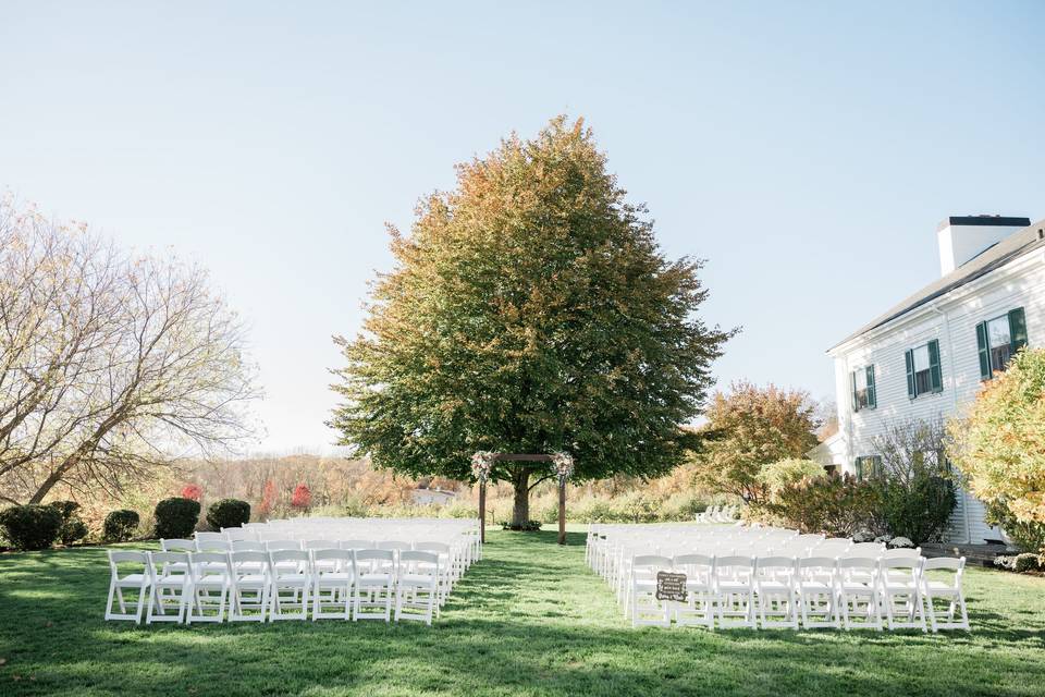 Ceremony facing the Tree