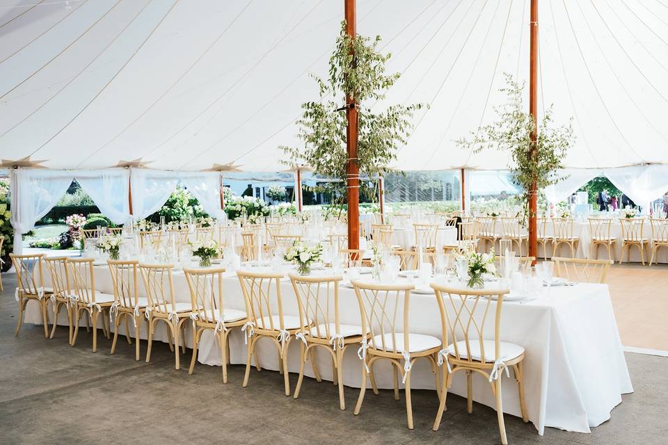 Long Tables under the tent