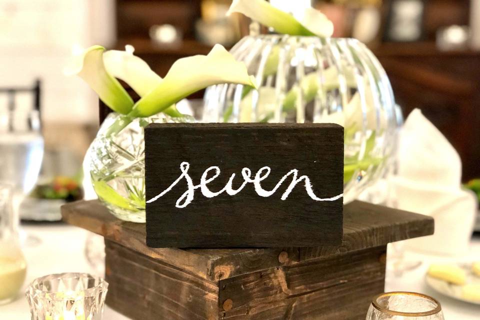 Table Numbers - Old Barn Wood