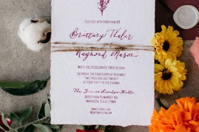 Beautiful invitations