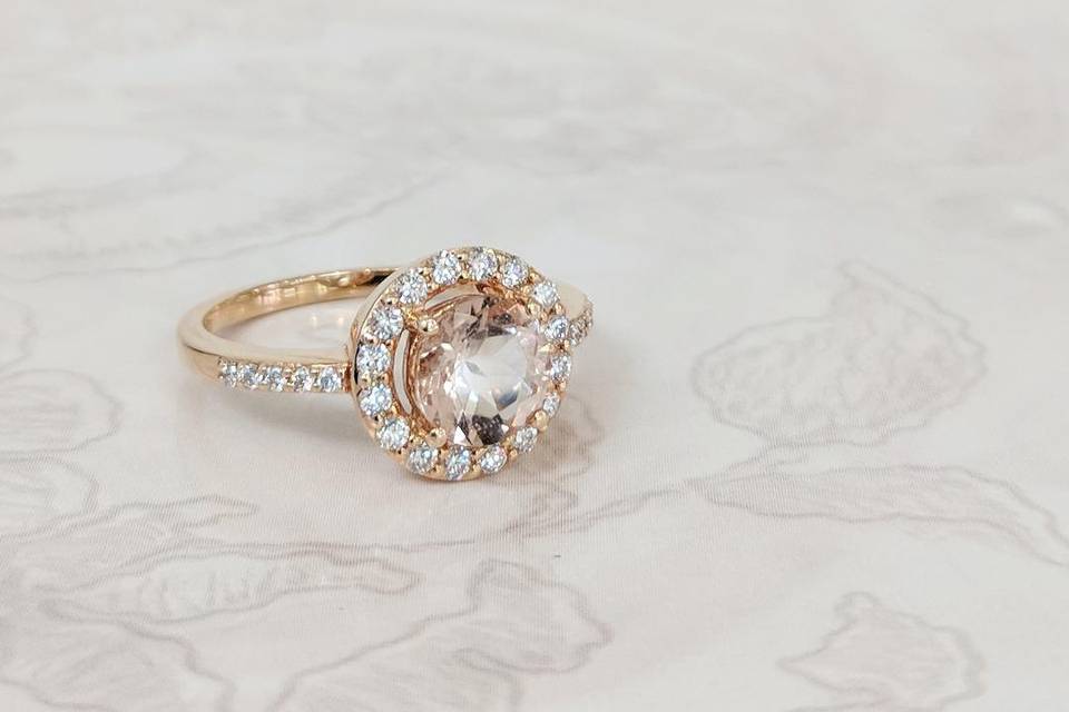 Morganite and diamonds.