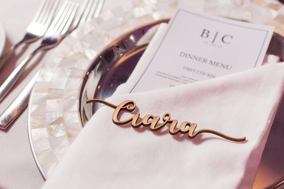 Personalized Place Setting