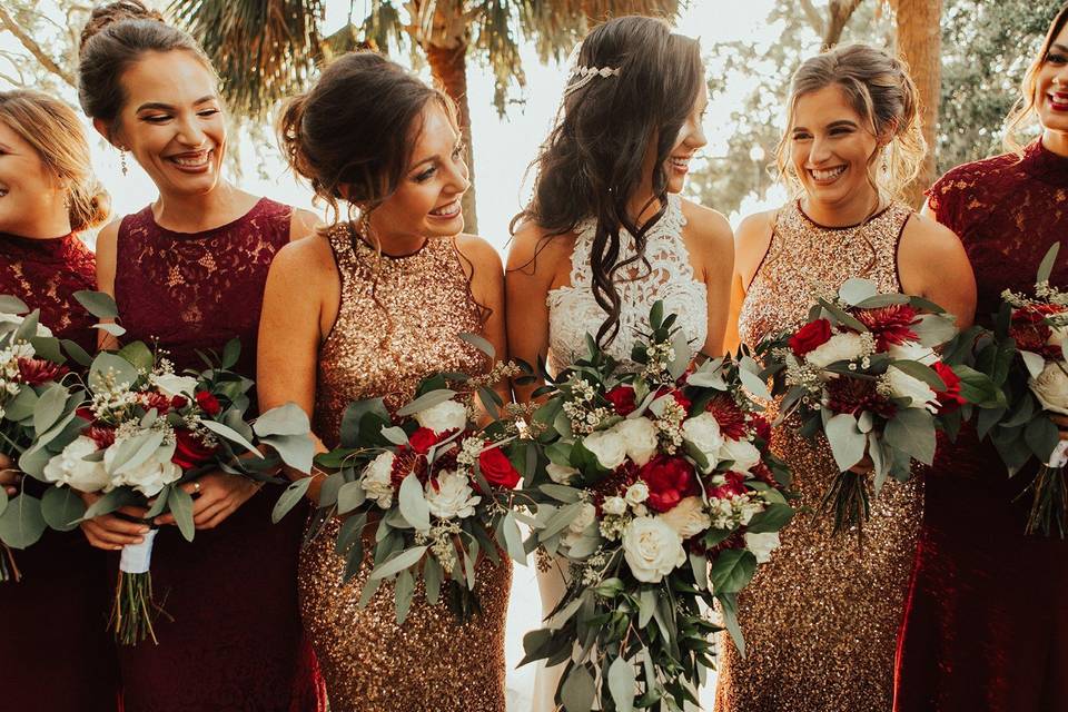Bride and her favorite girls