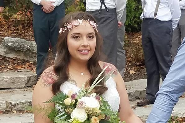 Rustic cascade bouquet