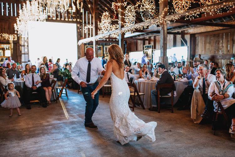 Dancing during the reception