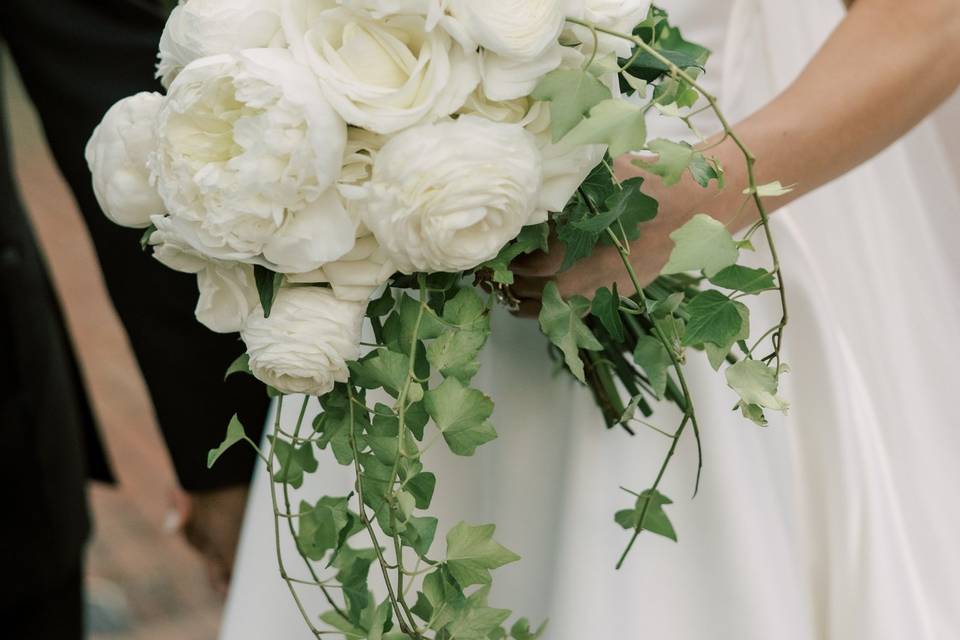 Peony and ivy bouquet