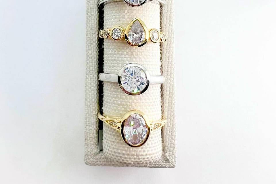 Bezel Diamond Engagement Rings