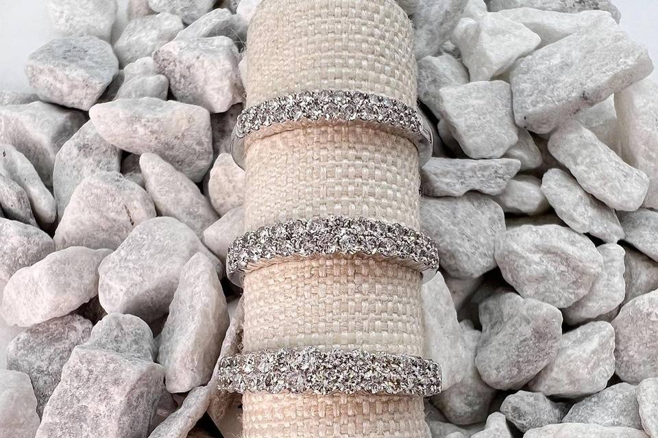 Double Row Diamond Bands