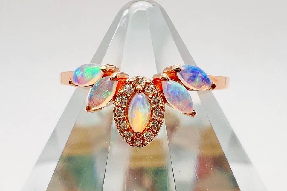 Opal & Diamond Band