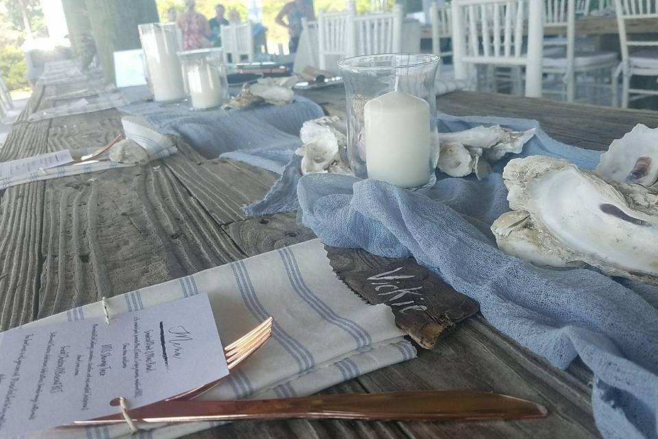 Beach Wedding Tablescape