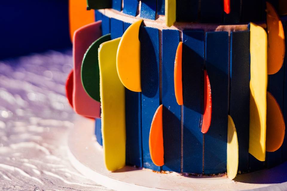 Modern cake close up