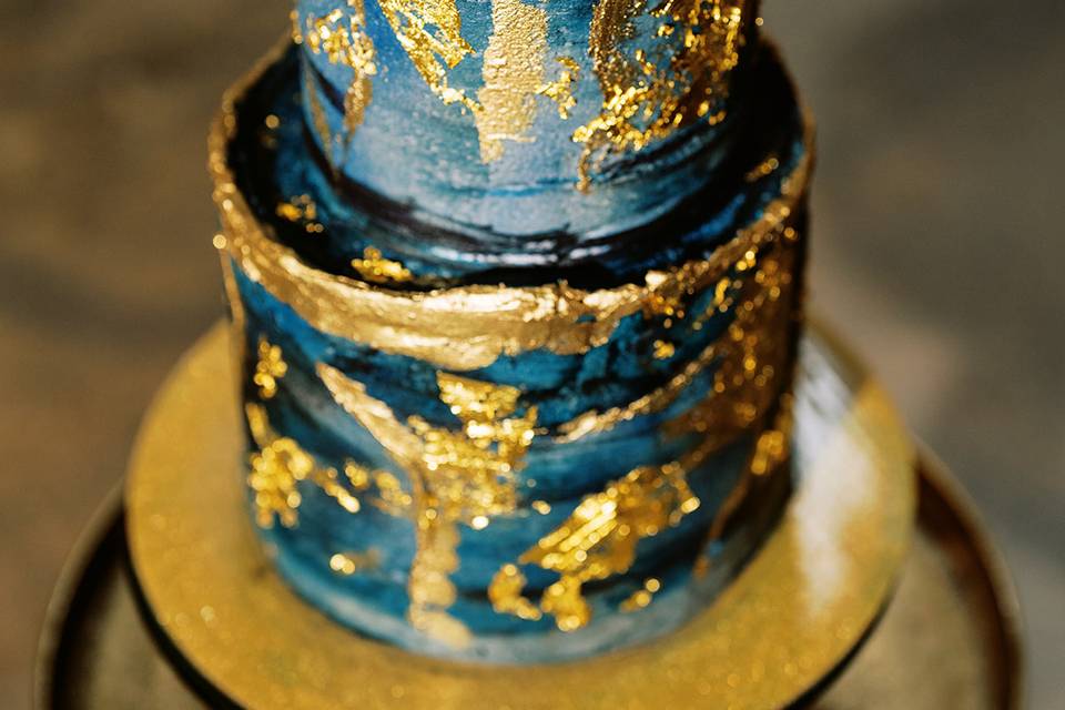 Gold leaf cake