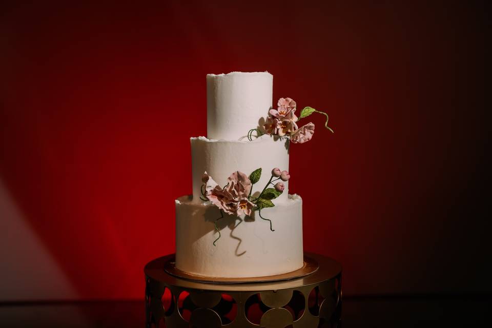 Tiered wedding cake