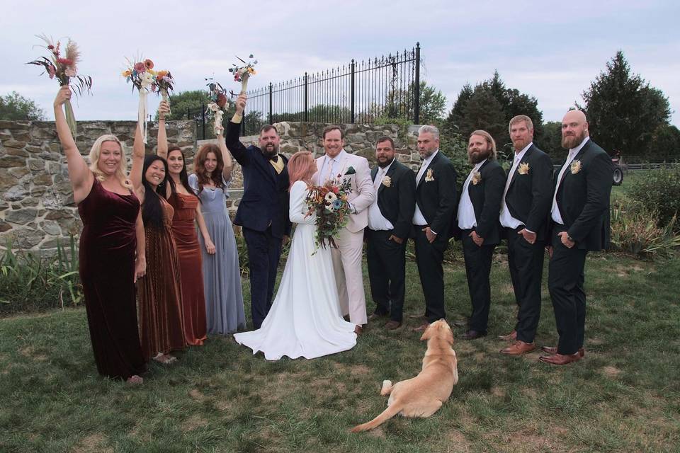 Dog photo bomb